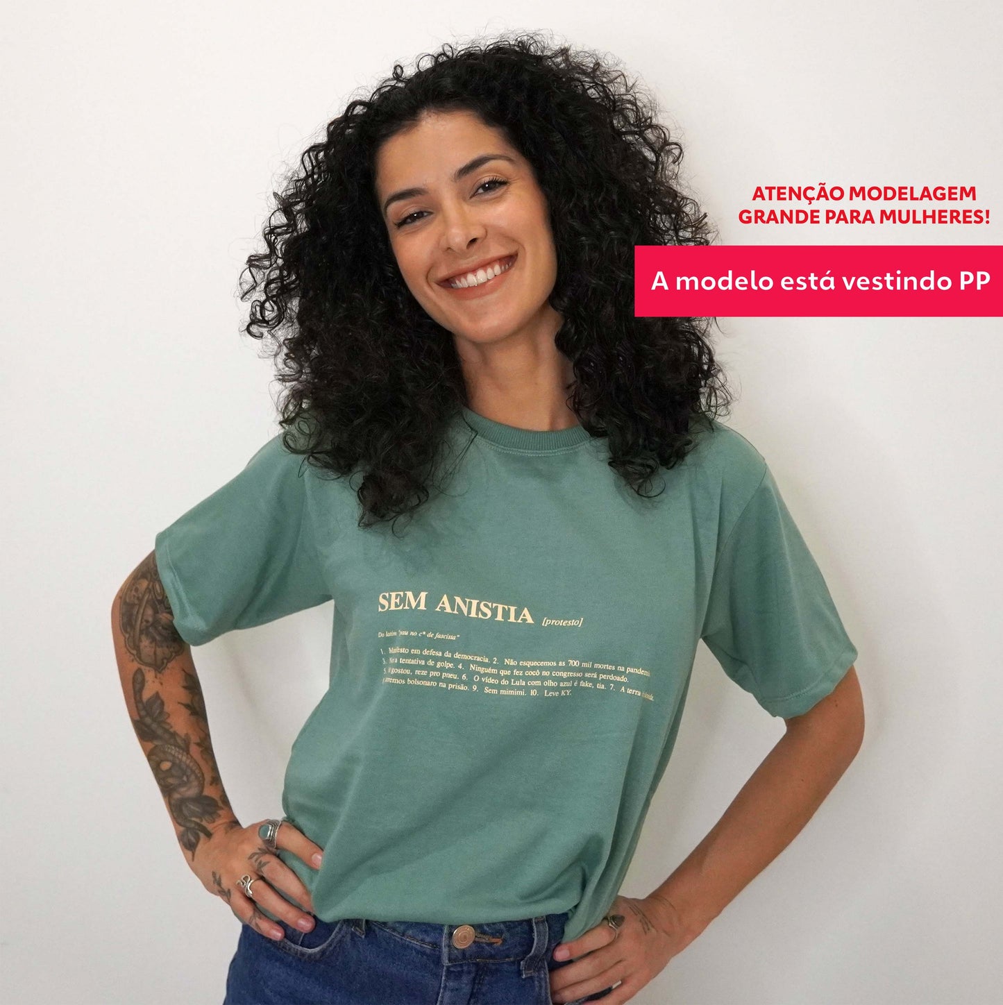 Camiseta UNISSEX Sem Anistia (EXCLUSIVO)