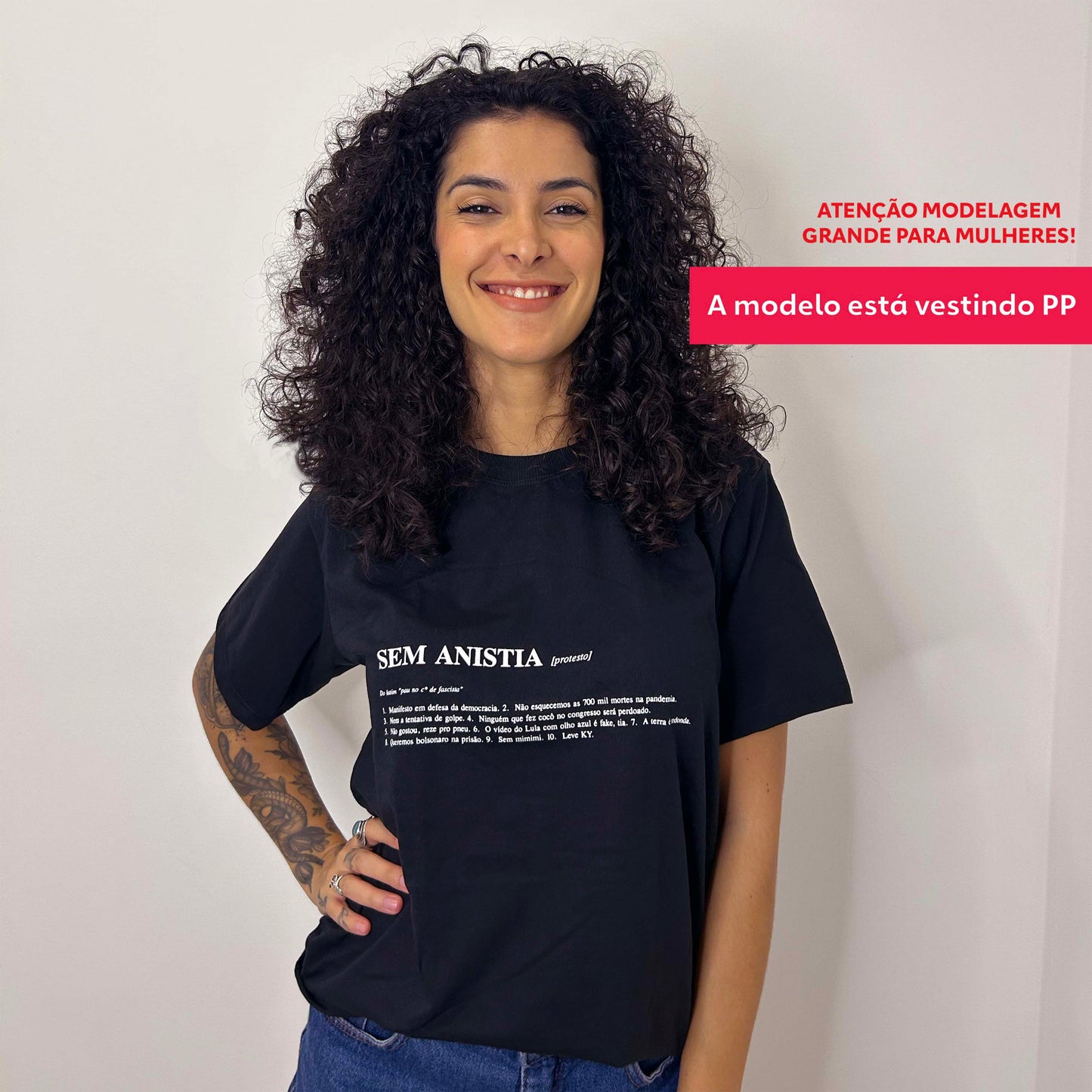 Camiseta UNISSEX Sem Anistia (EXCLUSIVO)