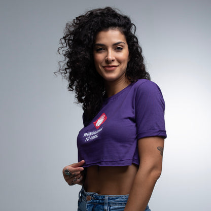 Cropped Slim Monogamia Tô Fora!