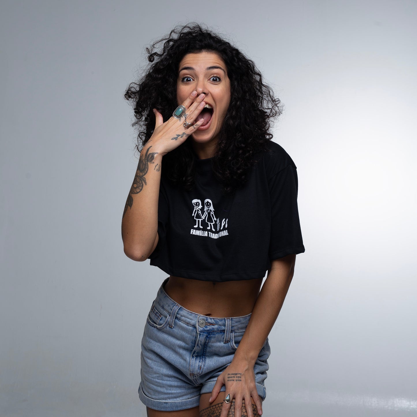 Cropped Oversized Família Tradicional