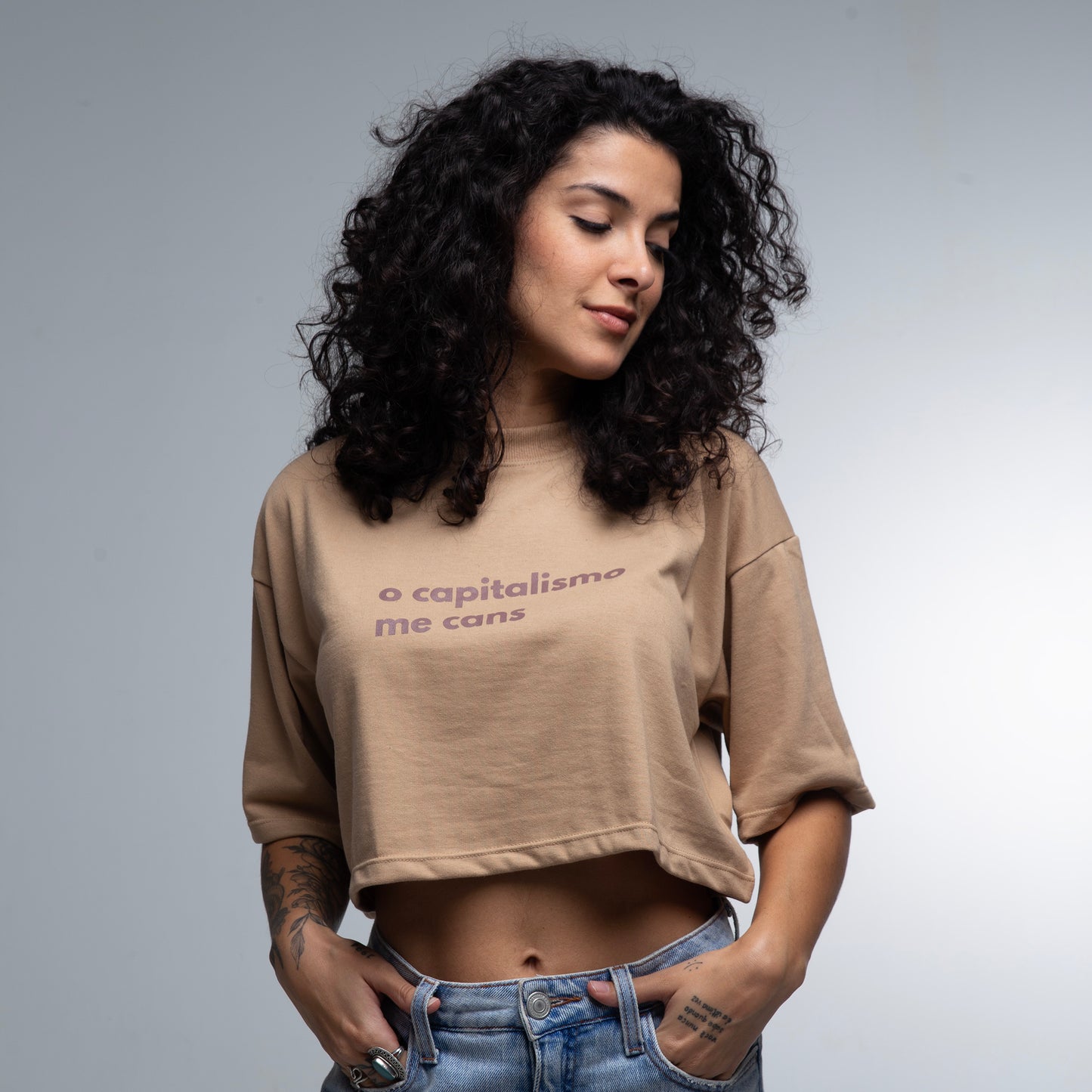 Cropped Oversized Capitalismo