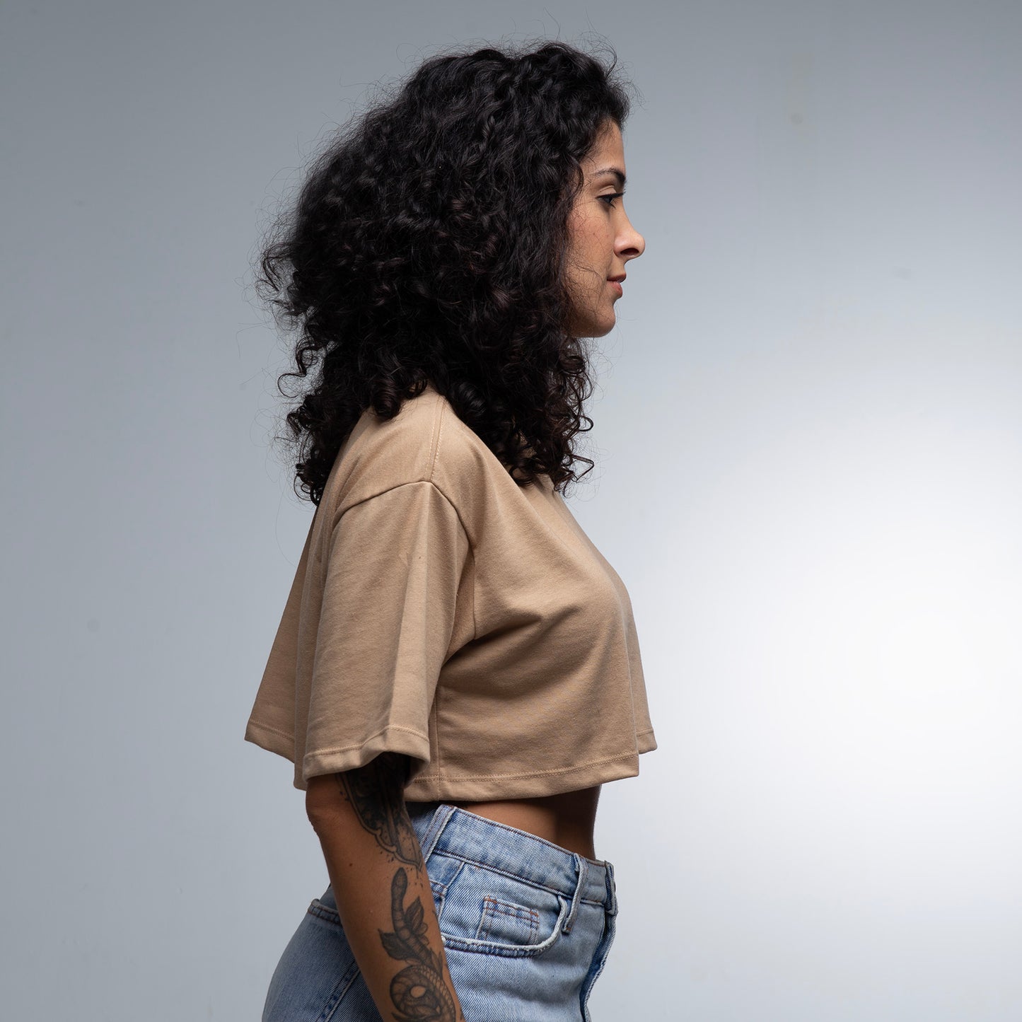 Cropped Oversized Três é D+