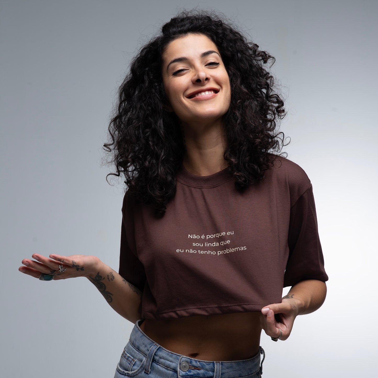 Cropped Oversized  Linda & Com Problemas