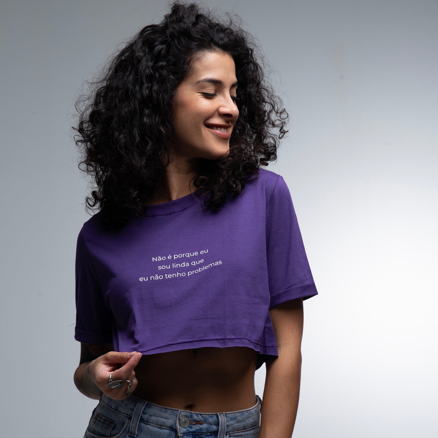 Cropped Slim Linda & Com Problemas