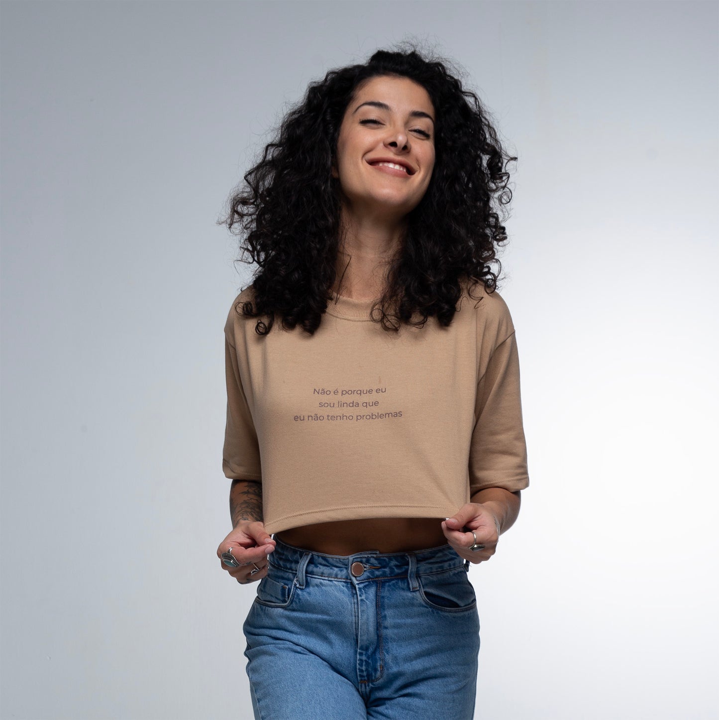 Cropped Oversized  Linda & Com Problemas