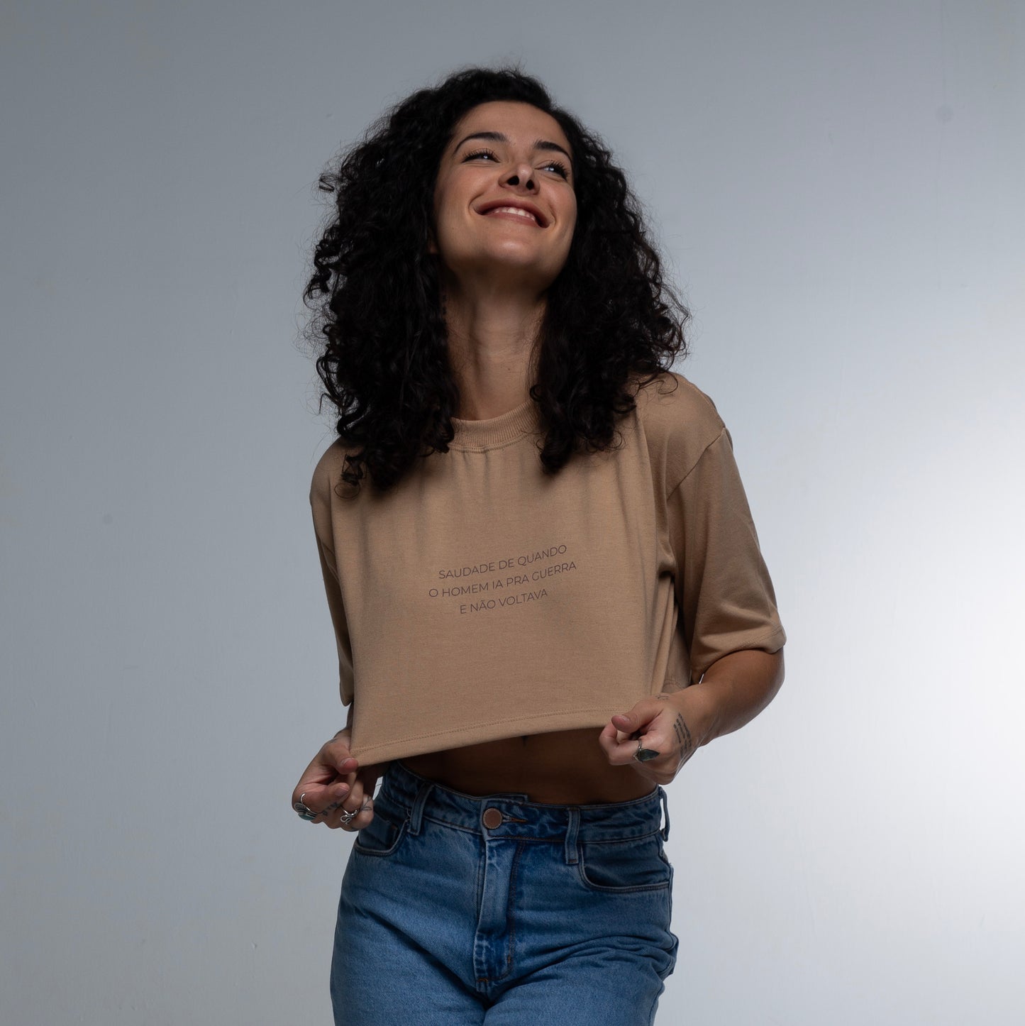 Cropped Oversized Saudades Guerra