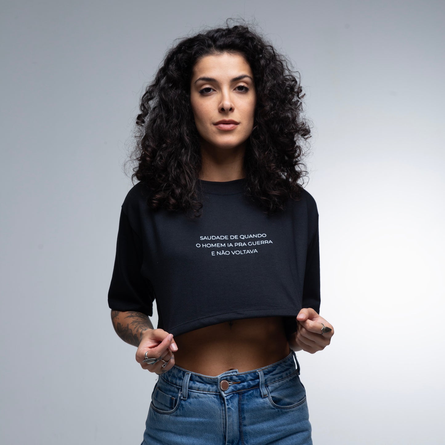 Cropped Oversized Saudades Guerra