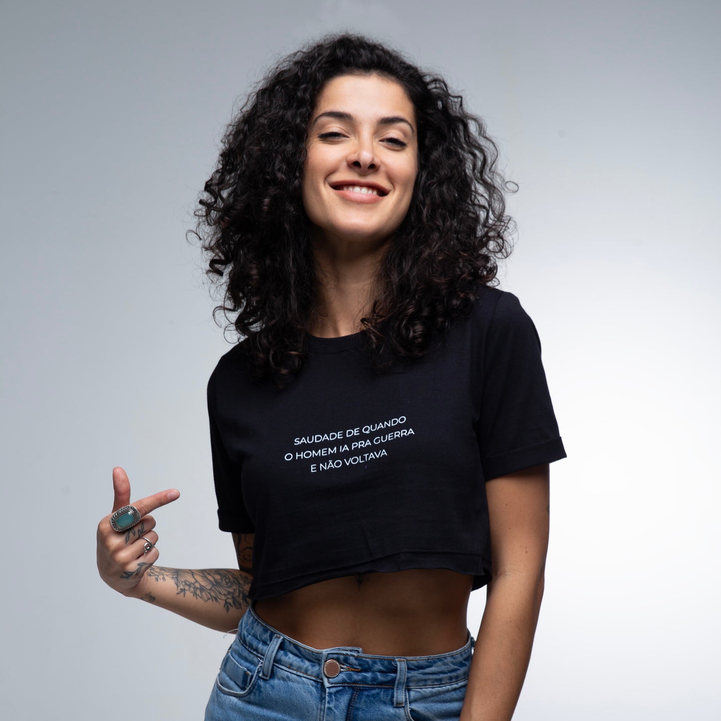 Cropped Slim Saudades Guerra